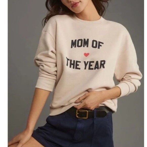 Favorite Daughter Mom Of the Year Sweatshirt Heather Oatmeal Medium - Picture 4 of 10